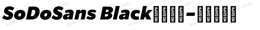 SoDoSans Black字体下载字体转换